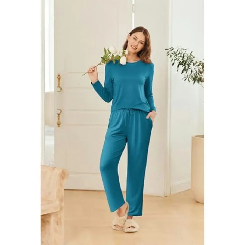 Women's 2-Pack Long Sleeve Pajama Set with Pockets, Soft Loungewear S-XXL